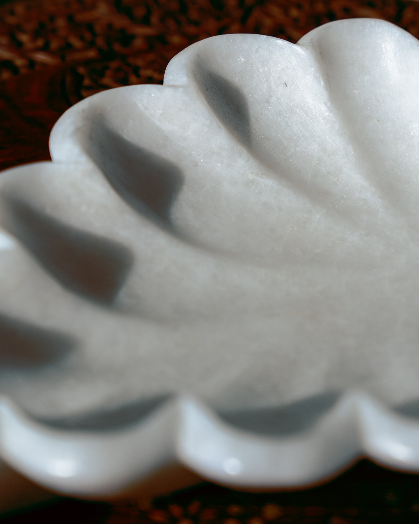 White Makrana Marble Wavy Bowl