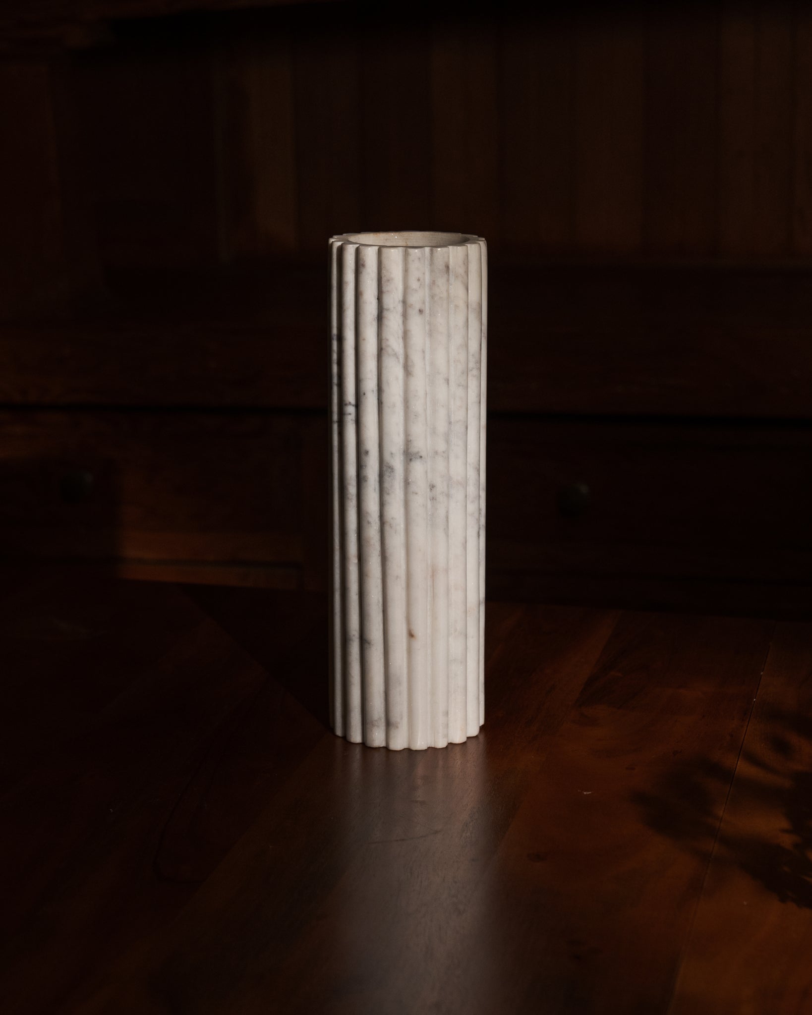 Grooved Marble Vase