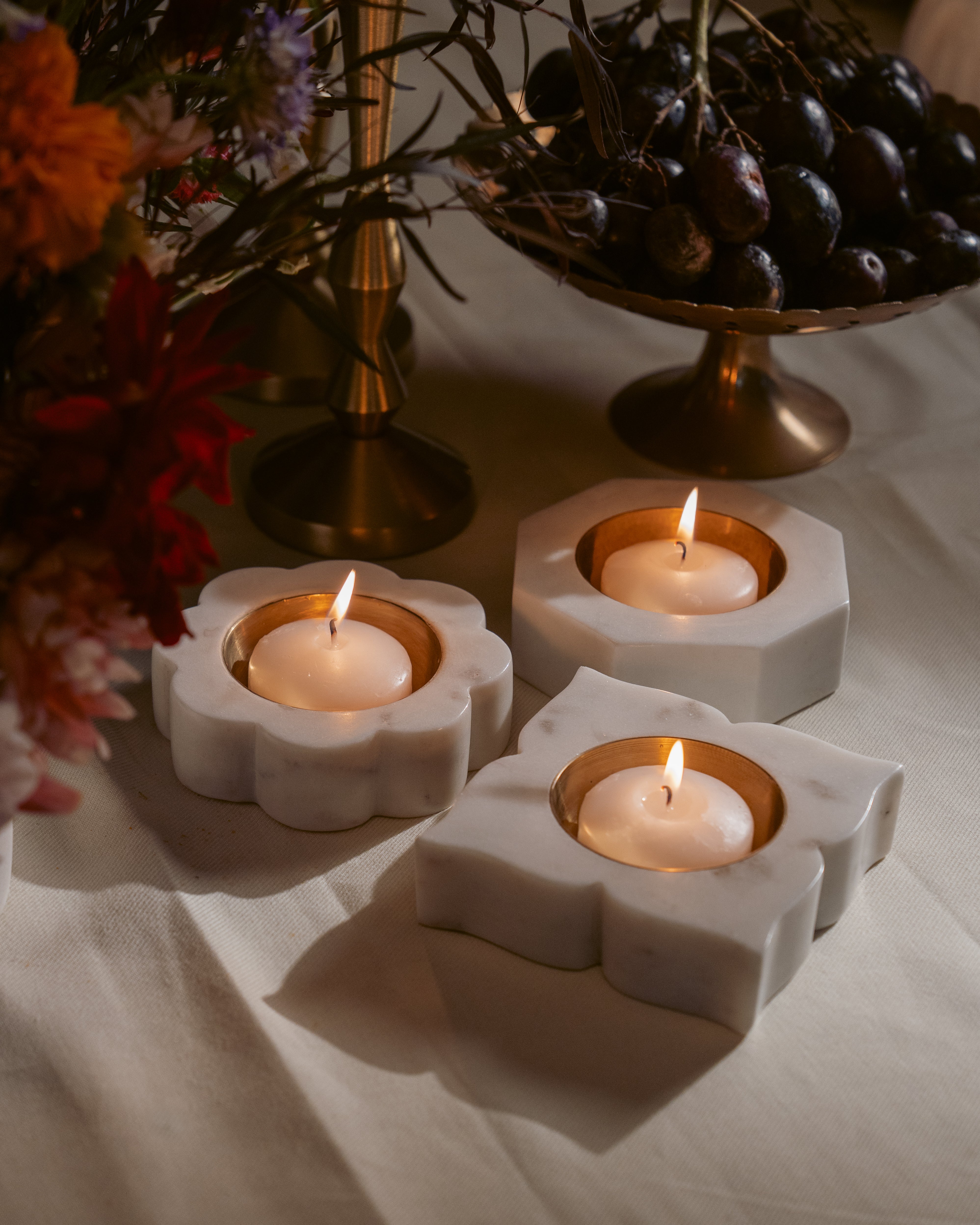 Buy Handcrafted Marble Candle Holders Online | Sangemar